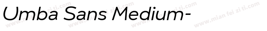 Umba Sans Medium字体转换
